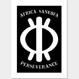 Africa Sankofa Adinkra Symbol "Perseverance" Posters and Art